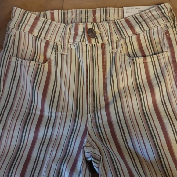 American Eagle Next Level Stretch High Rise Skinny Striped Jegging - Picture 4 of 14